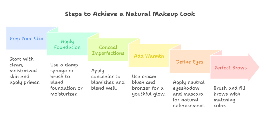 Steps to achieve a natural makeup look